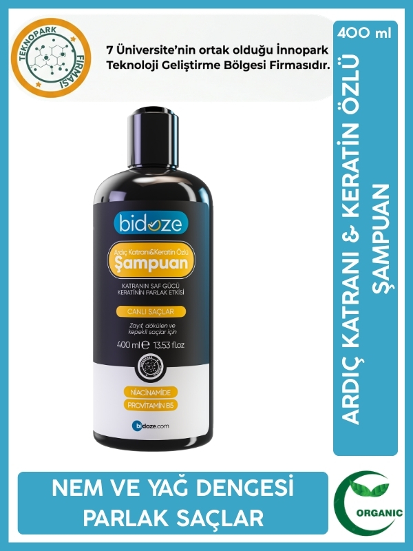 Bidoze Ardıç Katranı & Keratin Şampuanı 400 Ml